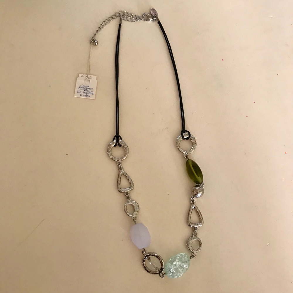 Modern jeweled necklace